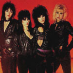 LEATHER ANGEL-Bandphoto 1983: Debbie Wolf, Terry O'Leary, Cathy Amanti, Krissi North [»We Came To Kill«-Coverphoto]
