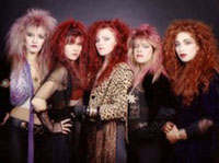 WARBRIDE-Bandphoto 1989: Janna James, Susie Shubert, Lori Linstruth, Michelle Lee, Velia Garay