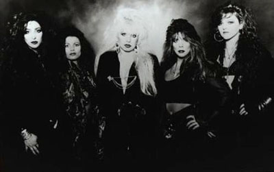 WARBRIDE-Bandphoto 1990: Velia Garay, Joyce Corradetti, Randee Robbins, Michelle Lee, Lori Linstruth
