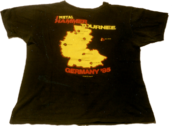 Shirt Story 1994: METAL HAMMER-Roadshow mit TOKYO BLADE, RAILWAY & TALON [D]-Shirt, Rückseite