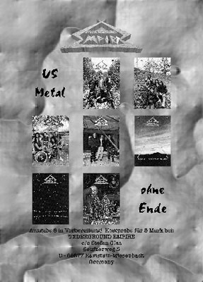 UNDERGROUND EMPIRE-Anzeige aus ''US Metal Vol. 1