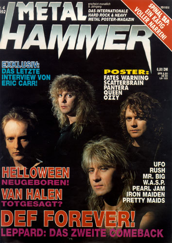 METAL HAMMER 04/92-Cover